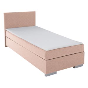 Boxspringová postel, jednolůžko, růžová, 90x200, univerzální, ADARA