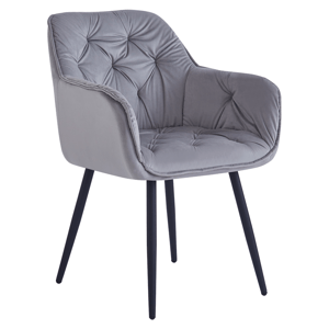 Designové křeslo, světlešedá Velvet  látka, FEDRIS NEW