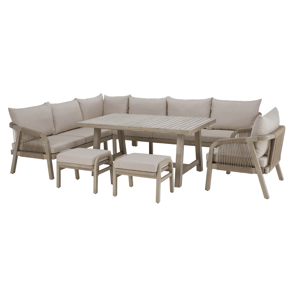 Zahradní set, akáciové dřevo, béžová/přírodní patina, PARVEN RP1, rozbalené zboží