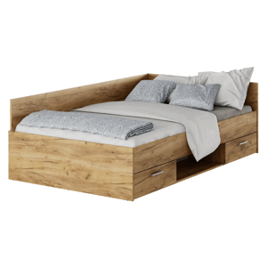 Postel, 120x200, dub artisan, BOAT